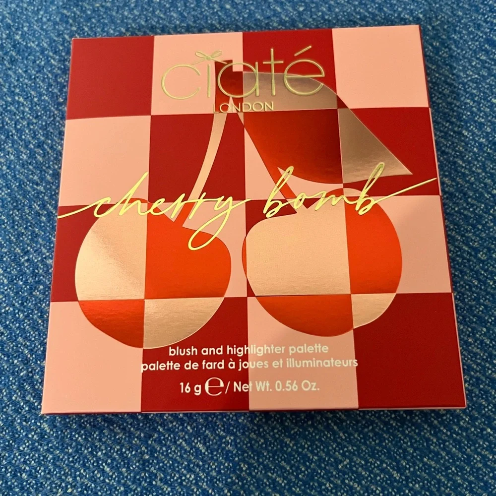 NIB Ciate London Cherry Bomb Blush and Highlighter Palette